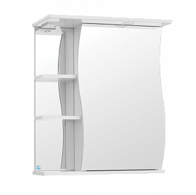 Зеркало-шкаф Style Line Волна 50/С Эко Волна шкаф справа белое с полочкой подсветка Водяной